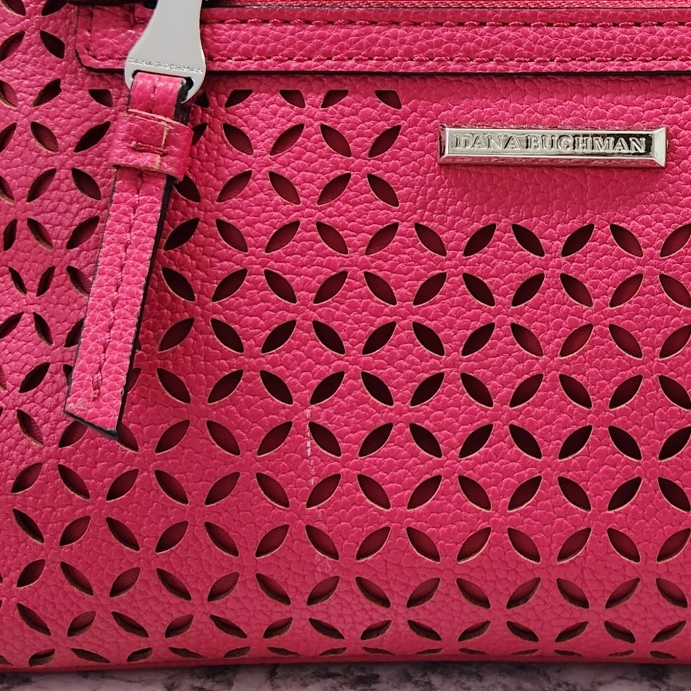 Dana Buchman Pink Eyelet Crossbody Purse - Picture 16 of 16